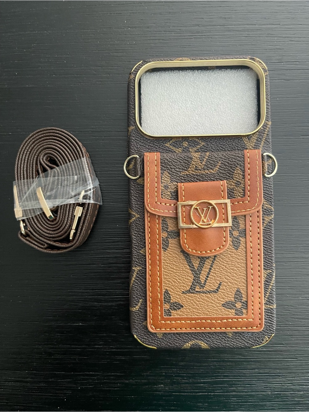 iPhone 17 pro max wallet Crossbody Case with Strap